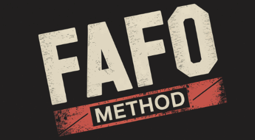 Drew Griffin – Fafo Method FAFO Method logo with bold text on black background for digital marketing.