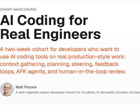 Matt Pocock – AI Coding for Real Engineers AI coding course for engineers focusing on real-world application and development.